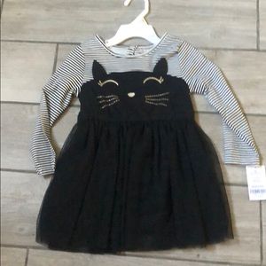 Carter/'s Halloween Baby Girl/'s Cat or Bat Black Glittery Head Wraps